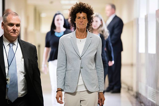Andrea Constand walks to the courtroom during Bill Cosby's sexual assault trial on June 6, 2017
